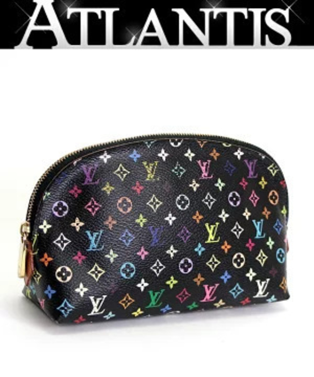 Louis Vuitton Pochette Cosmetic Multicolor Black